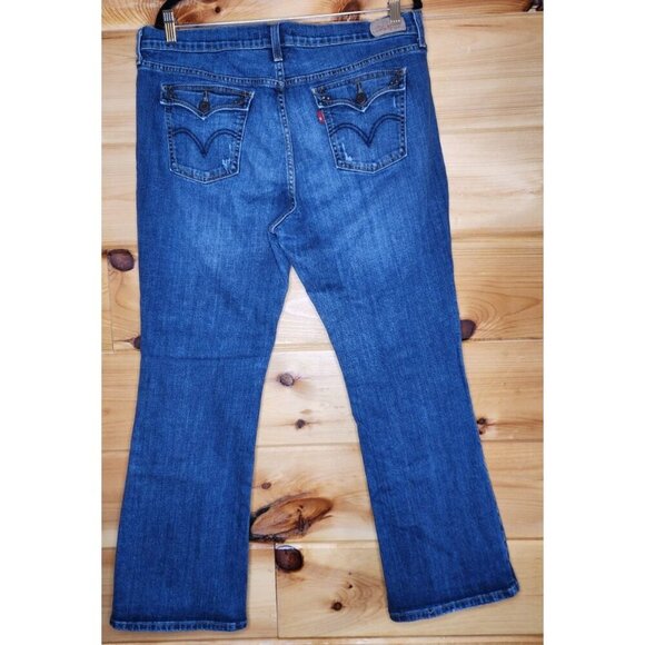 Levi Strauss And Co 515 Womens Boot Cut Blue Denim Jeans Size 16 - Picture 15 of 16